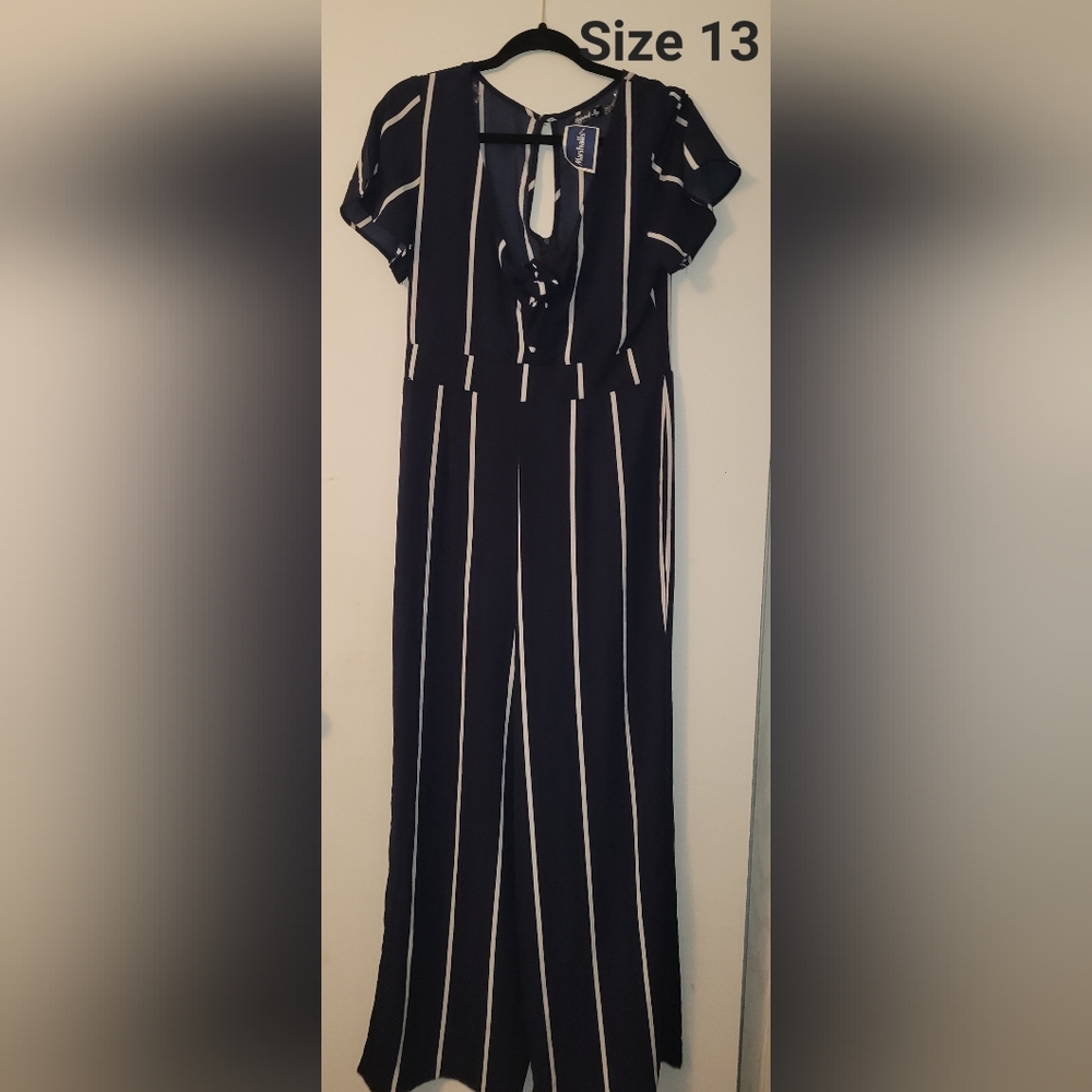 Navy And White Jumpsuit, Size 13, Nwt